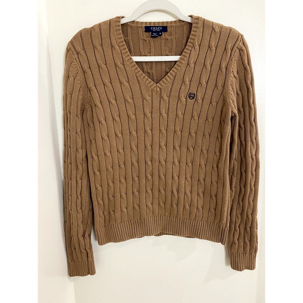 Chaps Women’s Brown Cable Knit Sweater